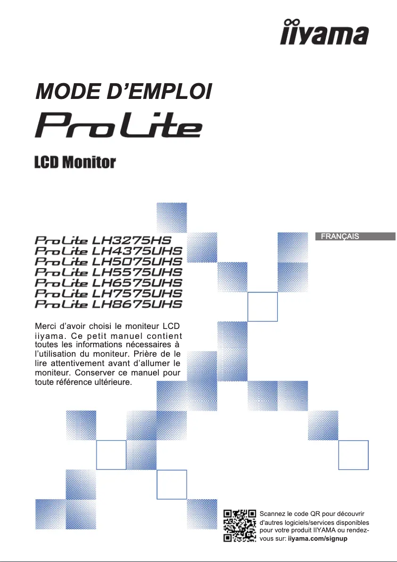 Image de la première page du manuel de l'appareil ProLite LH8675UHS