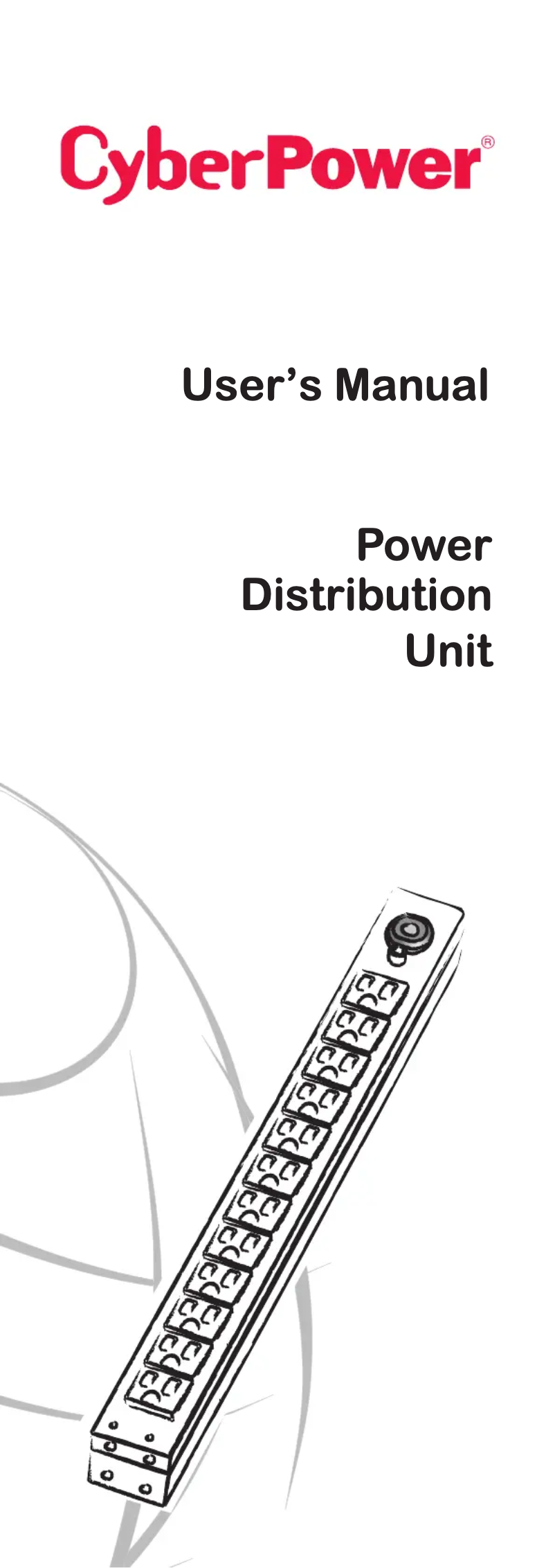 Page n°1 - Manuel utilisateur CyberPower PDU15B8R