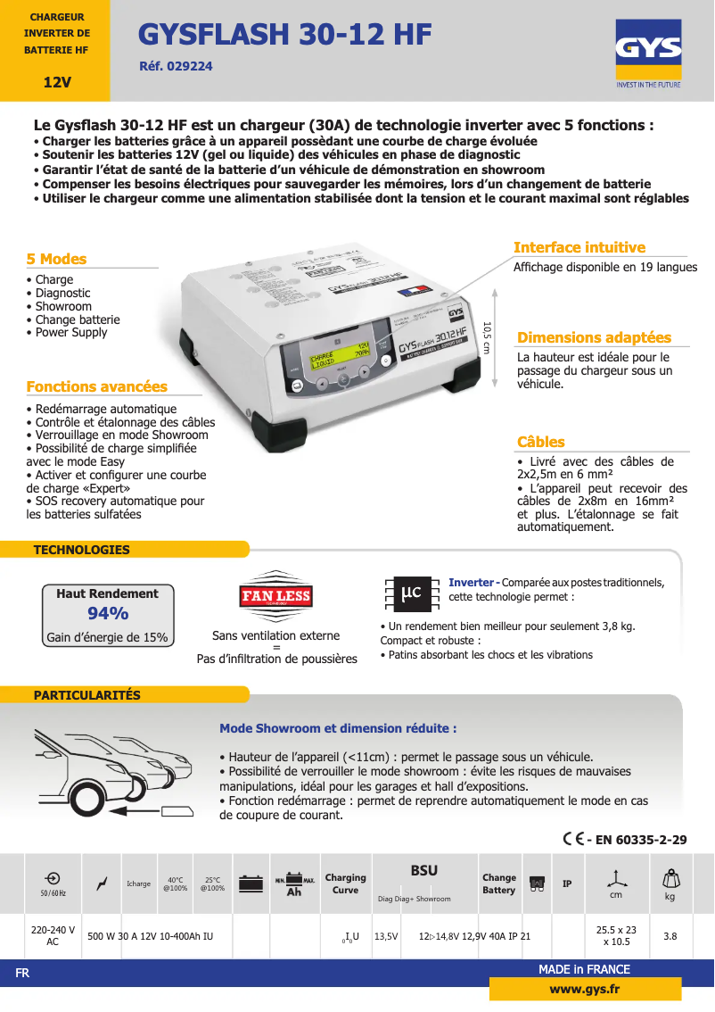 Image de la première page du manuel de l'appareil Gysflash 30-12 HF