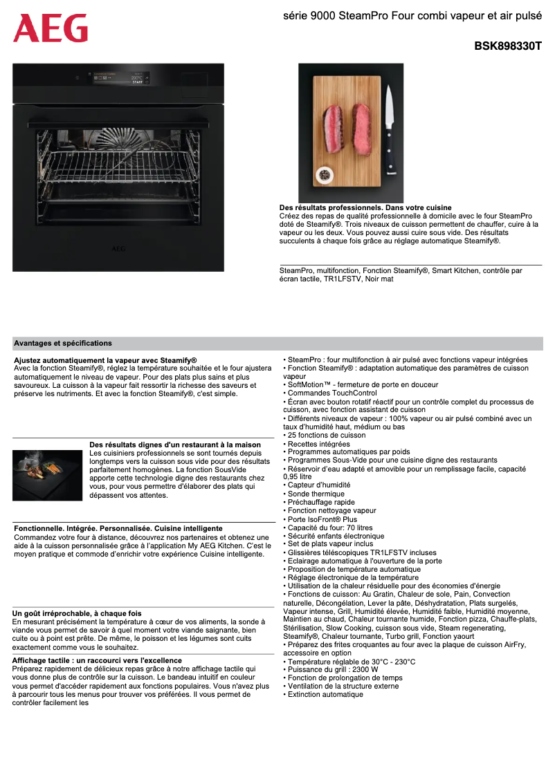 Imagen de la primera página del manual del dispositivo BSK898330T