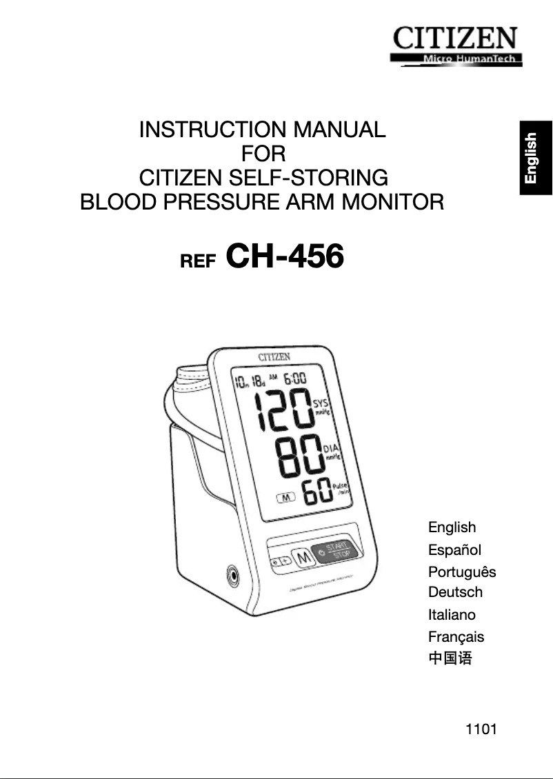 Page 1 de la notice Manuel utilisateur Citizen CH-456