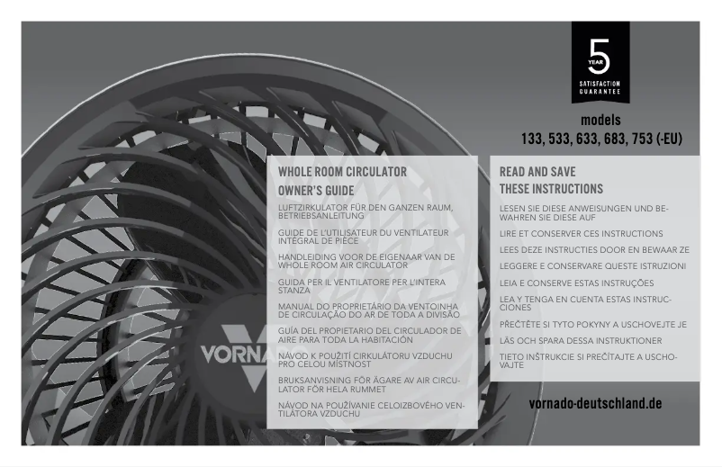Página 1 del manual Manual de usuario Vornado 633