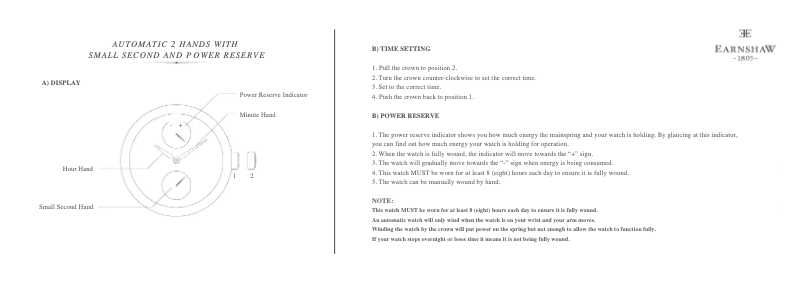 Page n°1 - Manuel utilisateur Earnshaw Flinders ES-8081-01