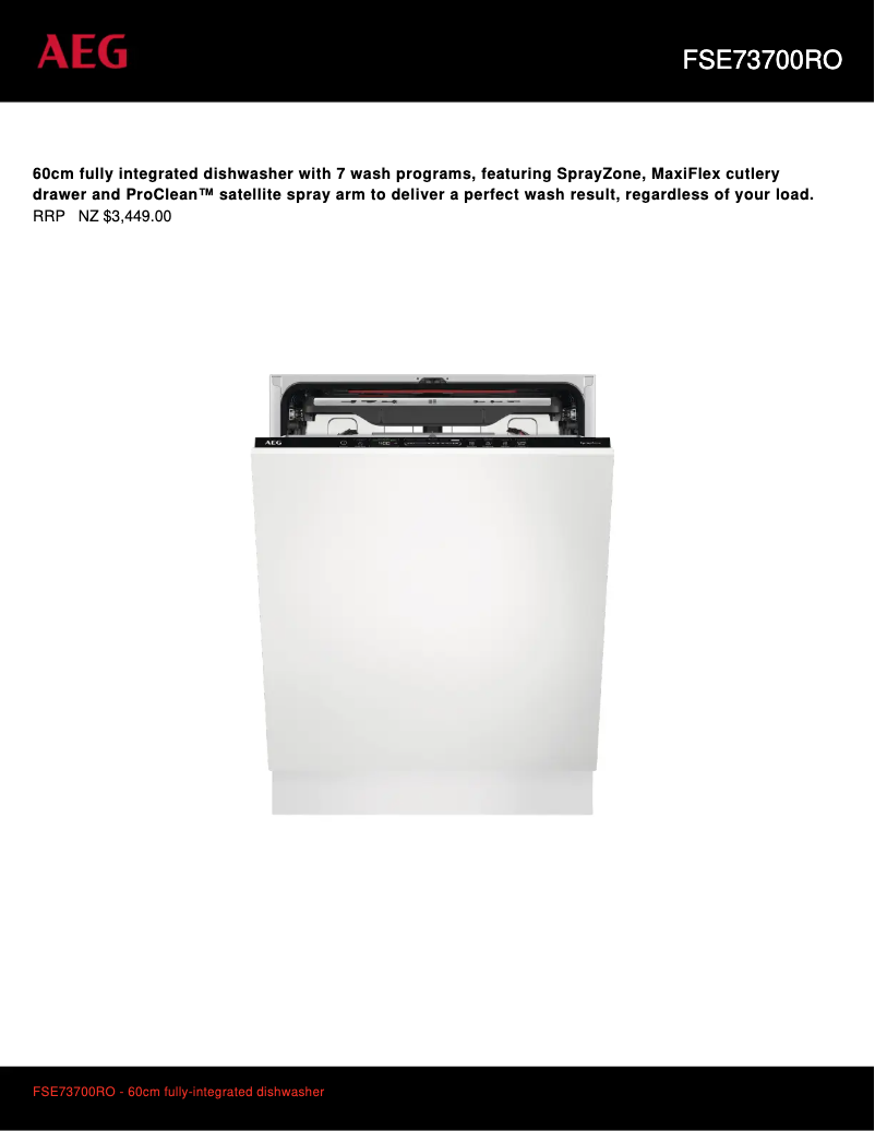 Página 1 del manual Ficha técnica AEG FSE73700RO