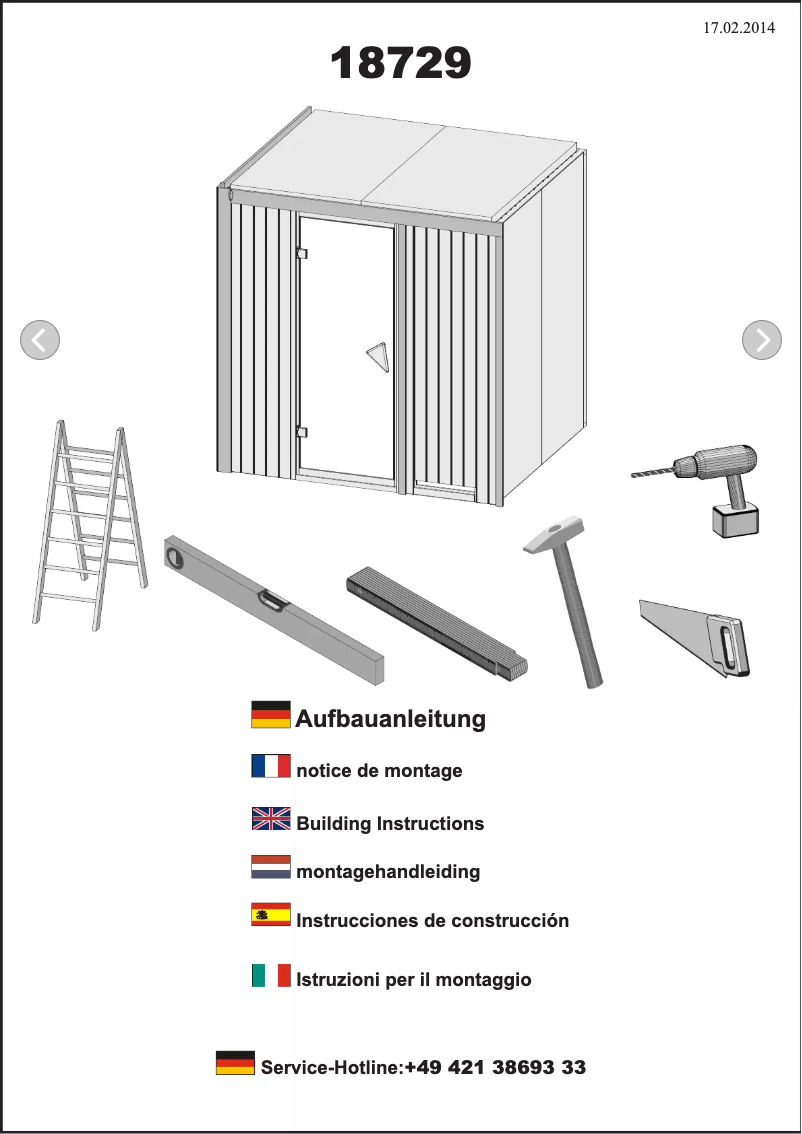 Page 1 de la notice Manuel utilisateur Karibu Daria