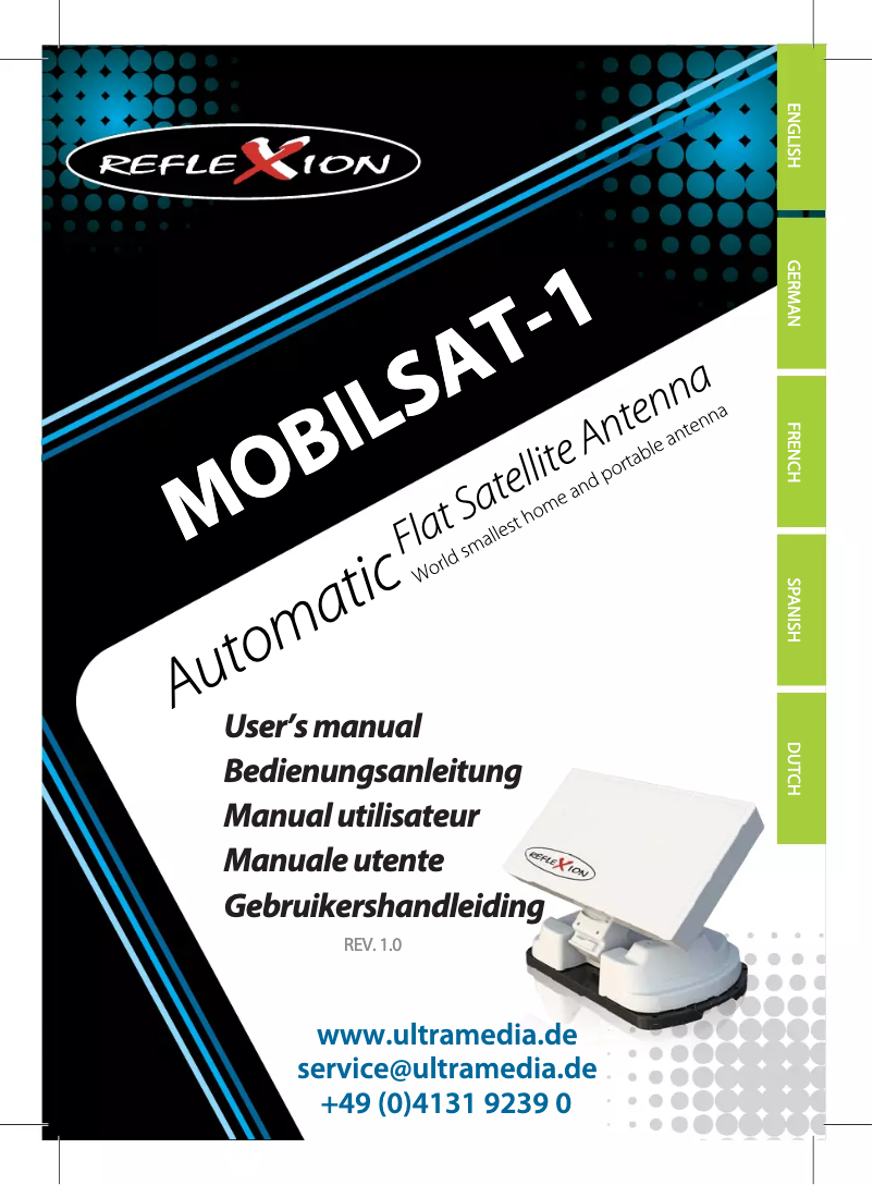 Page 1 de la notice Manuel utilisateur Reflexion Mobilsat-1