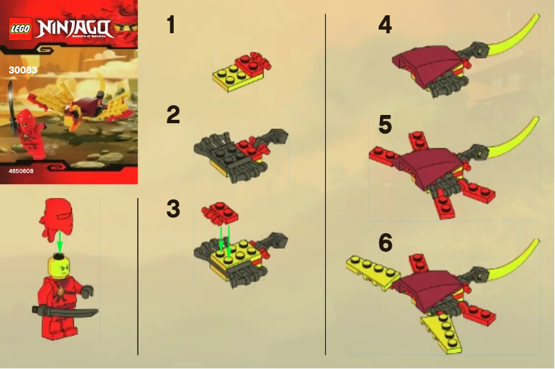 Page 1 de la notice Manuel utilisateur Lego Dragon Fight