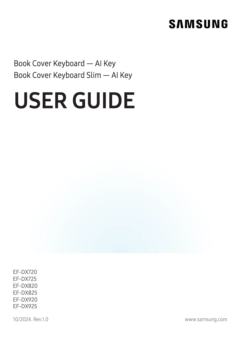 Page 1 de la notice Manuel utilisateur Samsung EF-DX725