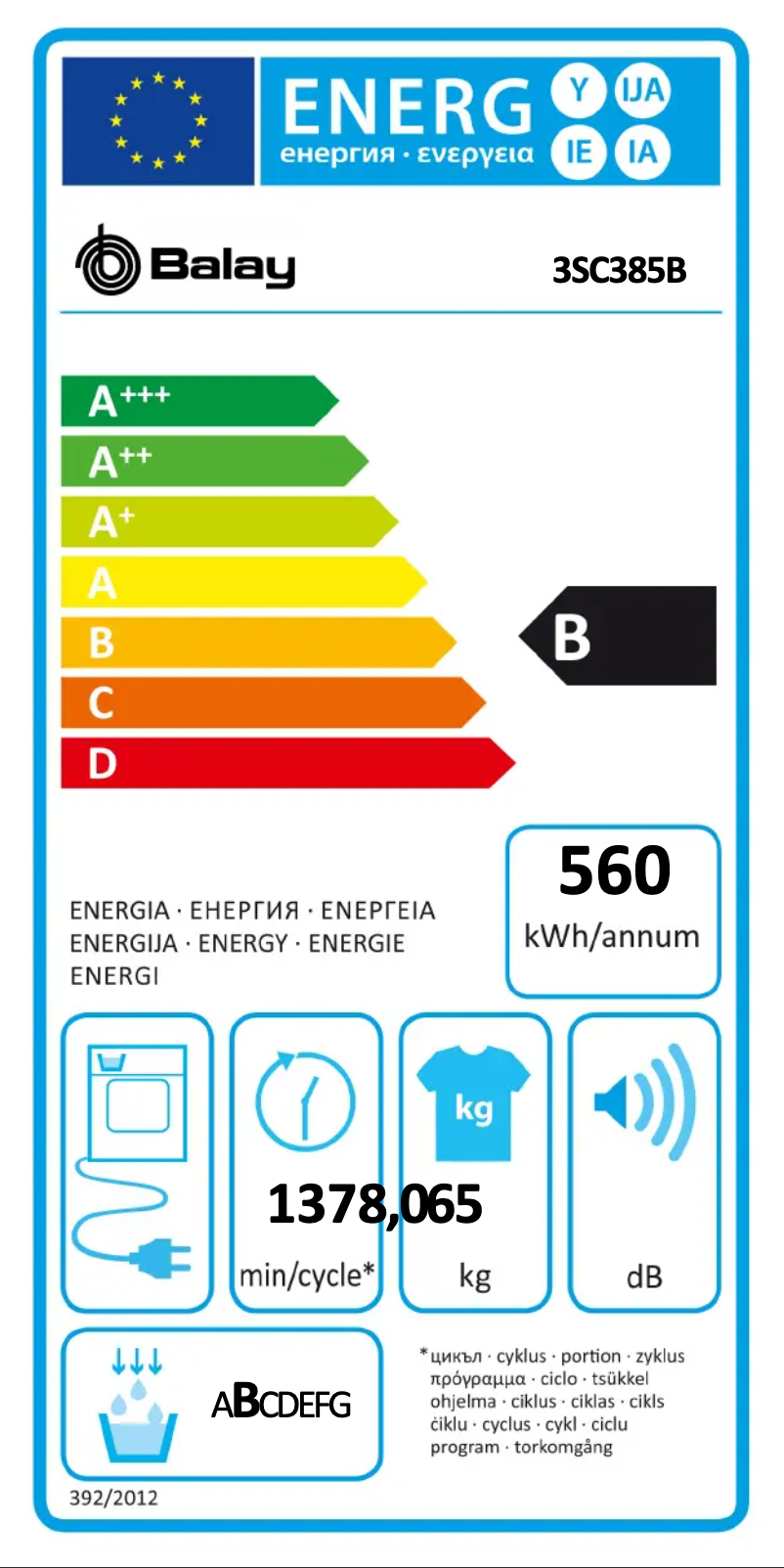 Page n°1 - Manuel utilisateur Balay 3SC385B