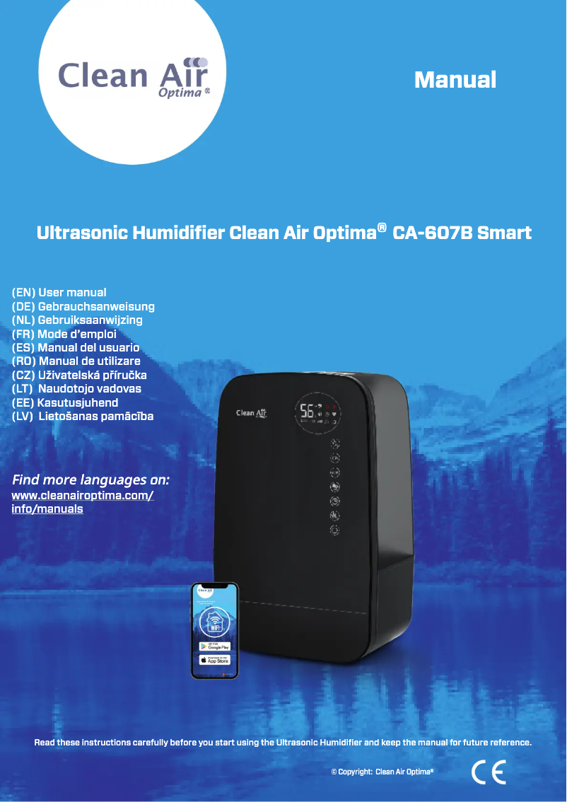 Page n°1 - Manuel utilisateur Clean Air Optima CA-607B