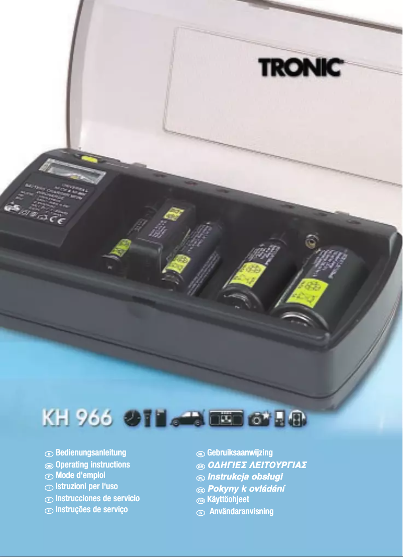 Page n°1 - Manuel utilisateur Tronic KH 966