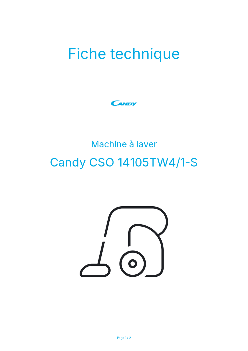 Image de la première page du manuel de l'appareil CSO 14105TW4/1-S