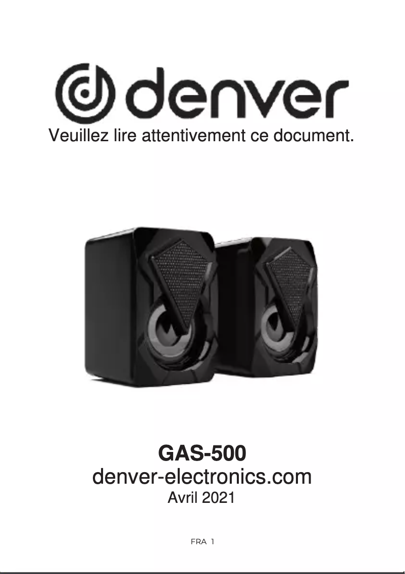 Imagen de la primera página del manual del dispositivo GAS-500