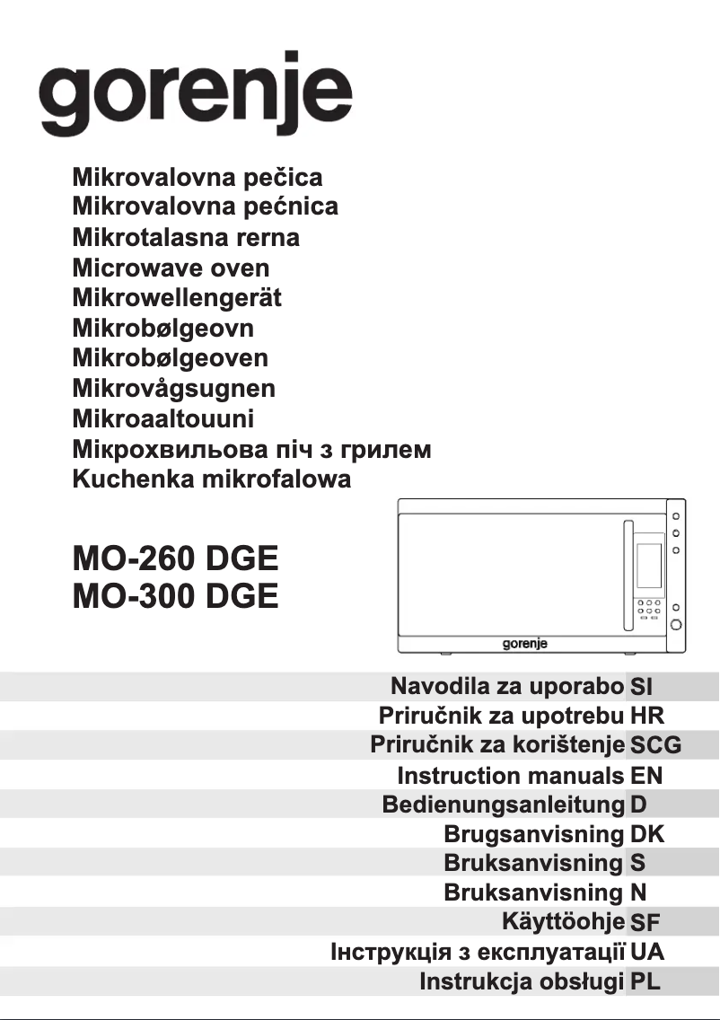Page 1 de la notice Manuel utilisateur Gorenje MO26