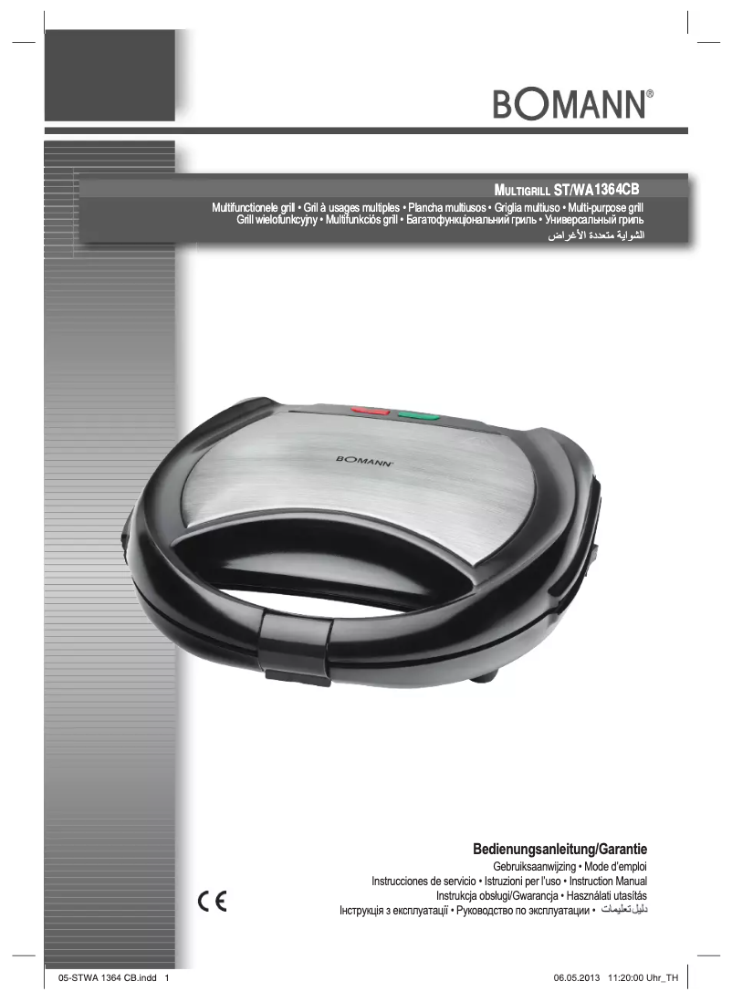 Page n°1 - Manuel utilisateur Bomann ST/WA 1364 CB