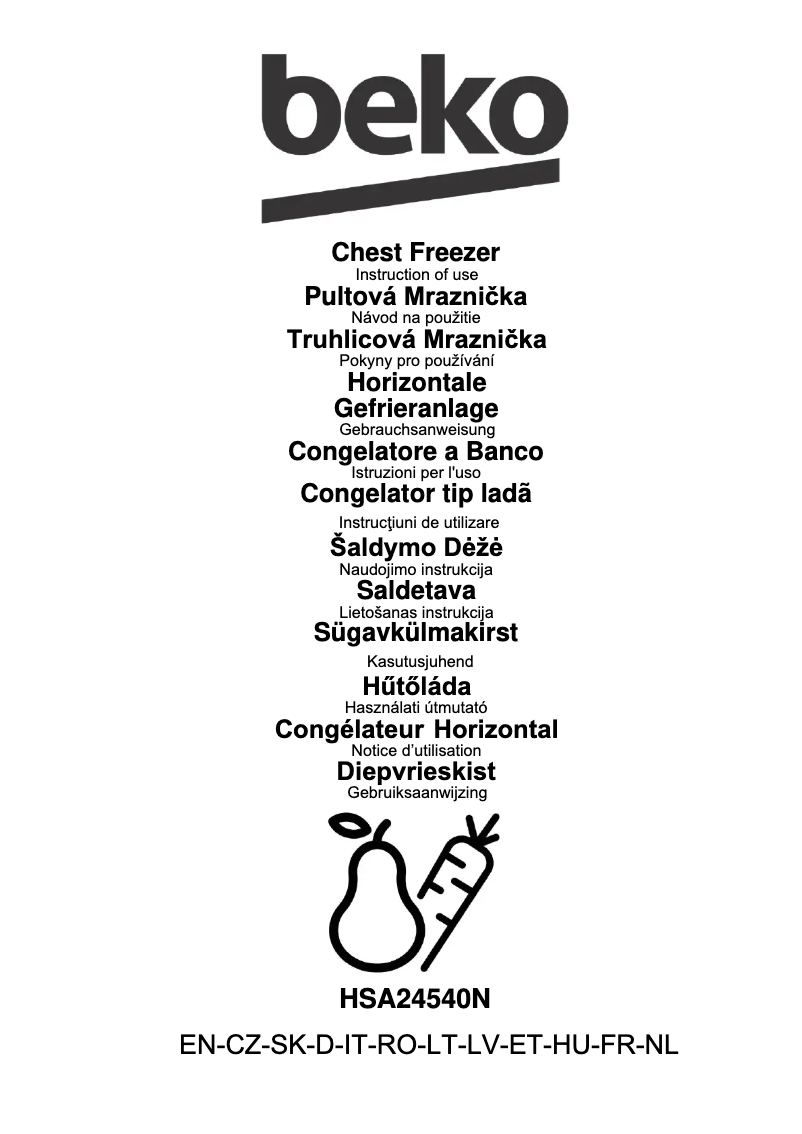 Image de la première page du manuel de l'appareil HSA24540N