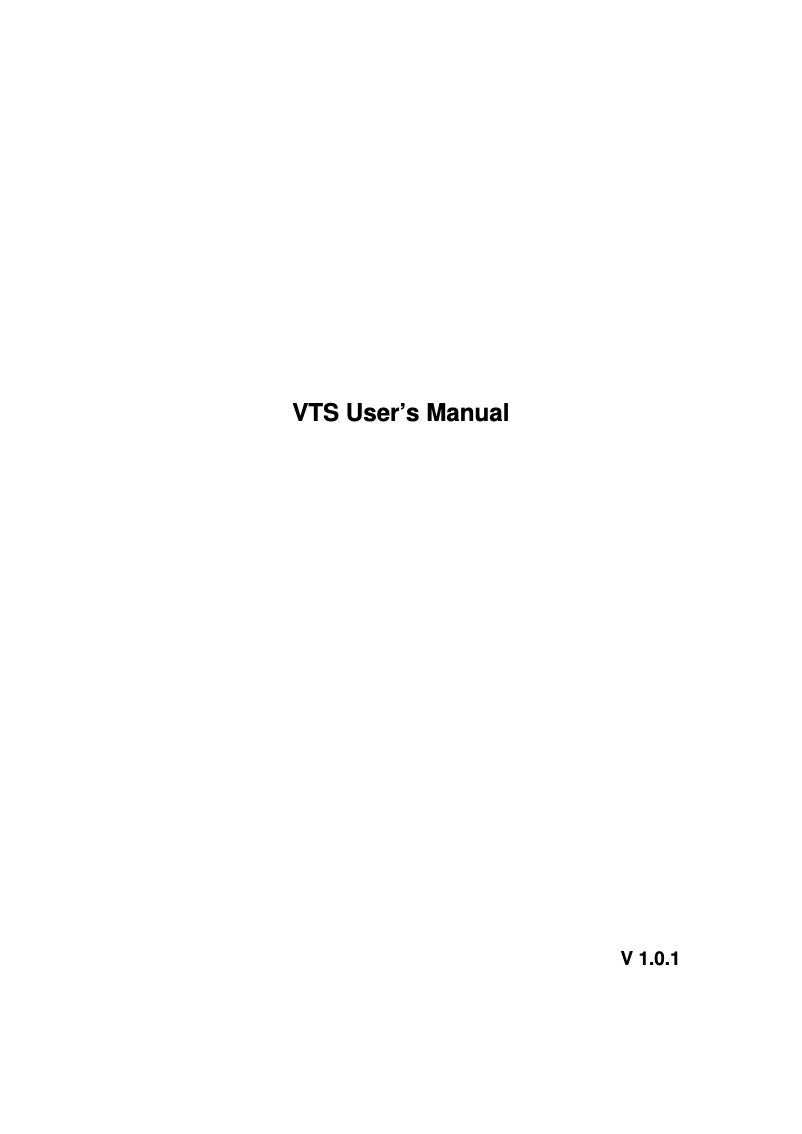 Image de la première page du manuel de l'appareil VTS5240B