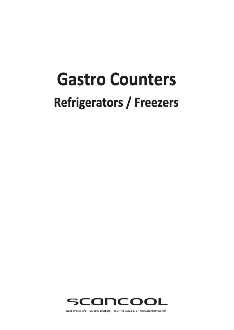 Page 1 de la notice Manuel utilisateur Scancool GCR1352X