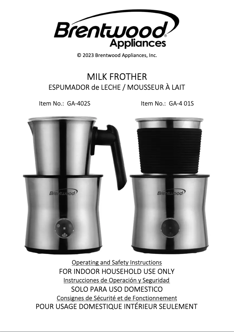 Image de la première page du manuel de l'appareil GA-402S