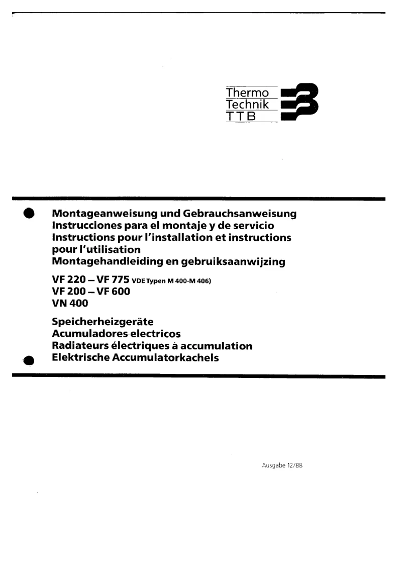 Page 1 de la notice Manuel utilisateur Dimplex VF200