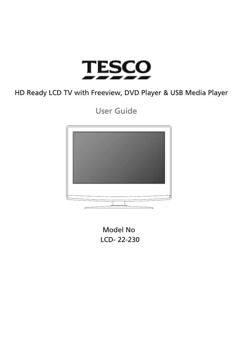 Page n°1 - Manuel utilisateur Tesco LCD22-230