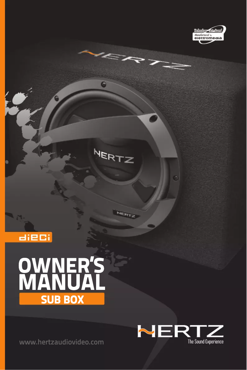 Page n°1 - Manuel utilisateur Hertz Dieci DST 30.3B