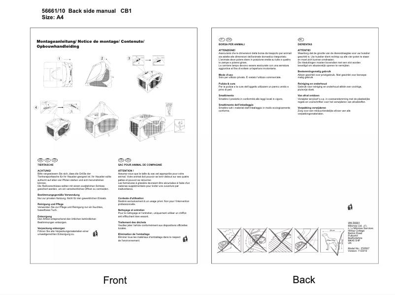 Page 1 de la notice Manuel utilisateur Zoofari IAN 56661