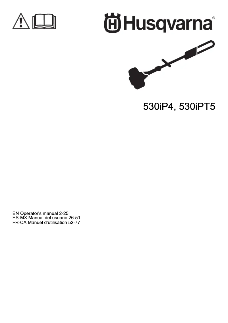 Page 1 de la notice Manuel utilisateur Husqvarna 530iP5
