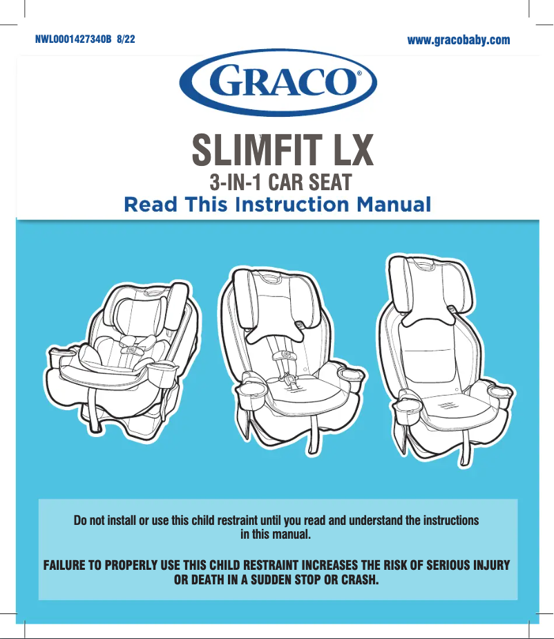 Page n°1 - Manuel utilisateur Graco SlimFit LX
