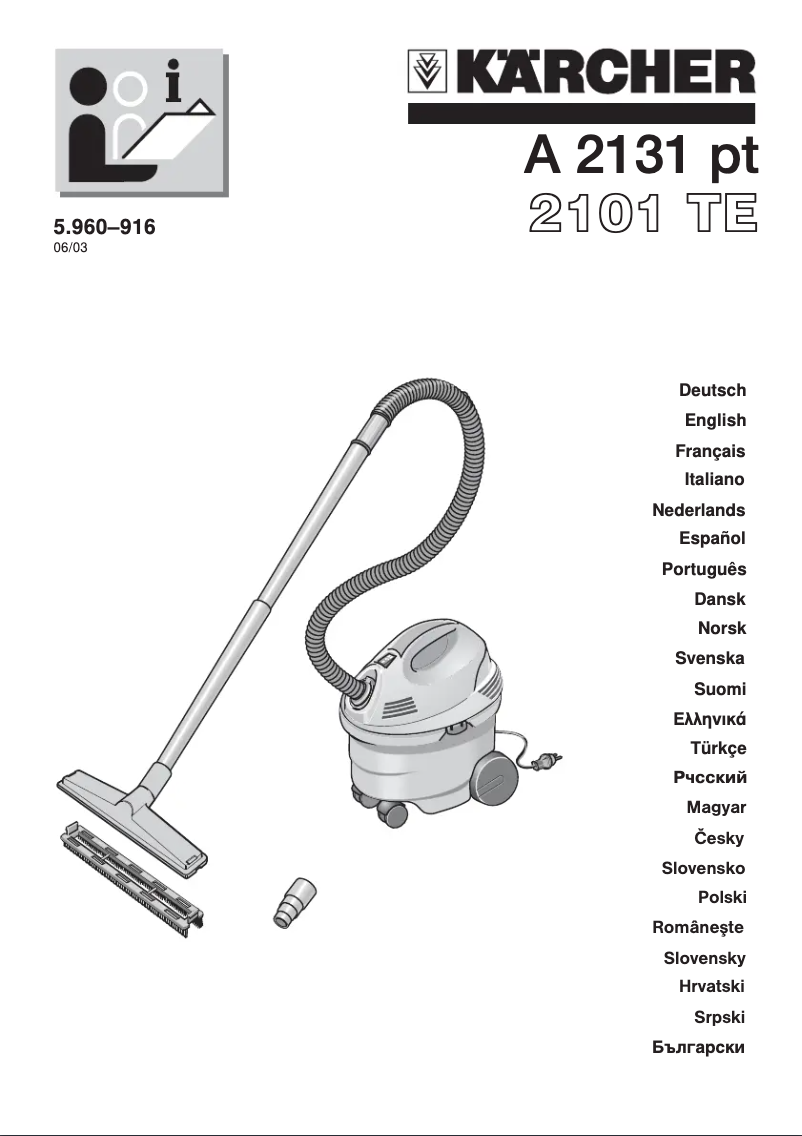 Page n°1 - Manuel utilisateur Kärcher A 2131