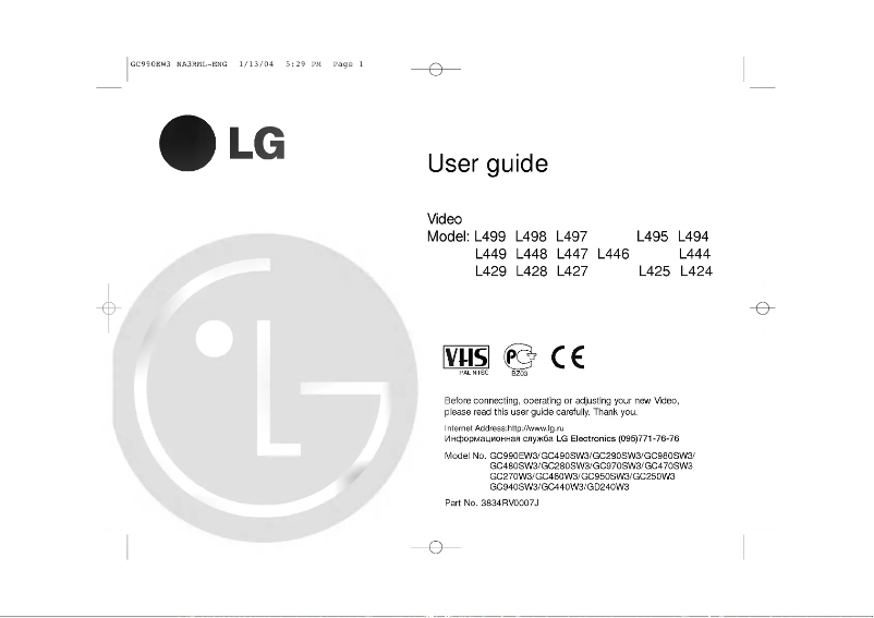 Image de la première page du manuel de l'appareil L428