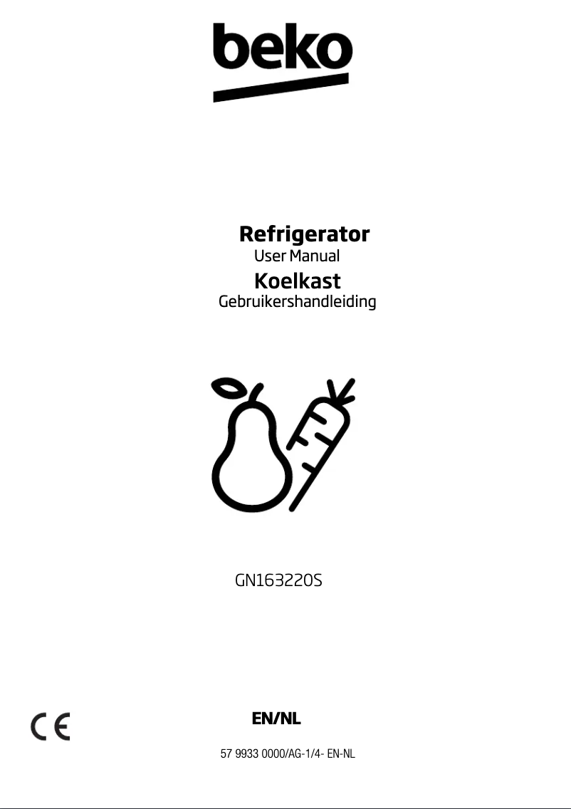 Page 1 de la notice Manuel utilisateur Beko GN163220S