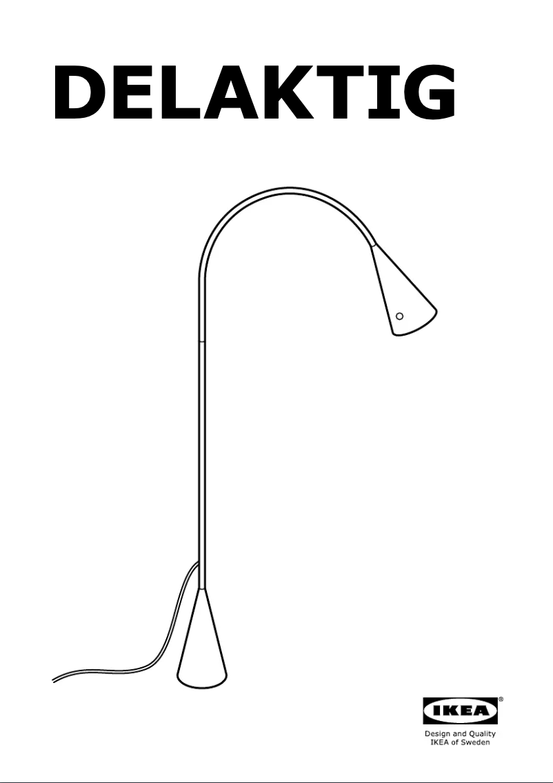 Page 1 de la notice Instructions / montage Ikea DELAKTIG