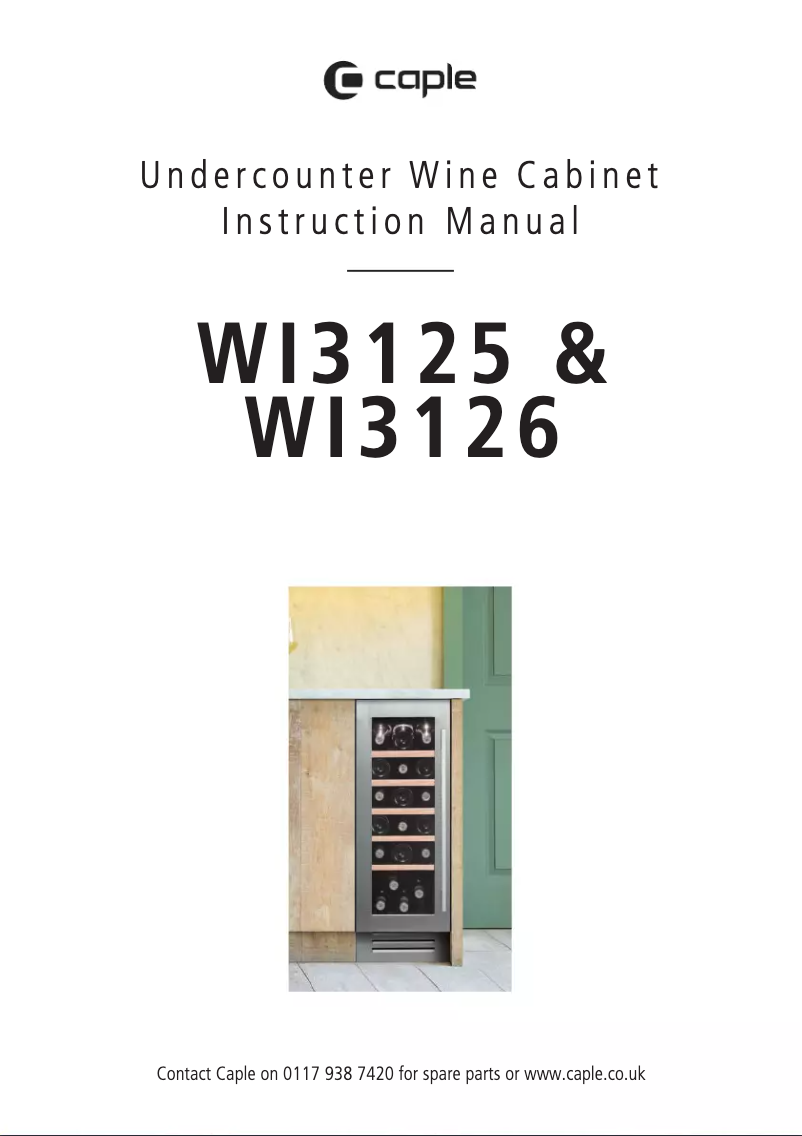 Page n°1 - Manuel utilisateur Caple WI3125