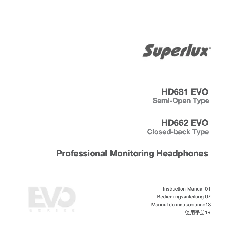 Image de la première page du manuel de l'appareil HD681 EVO