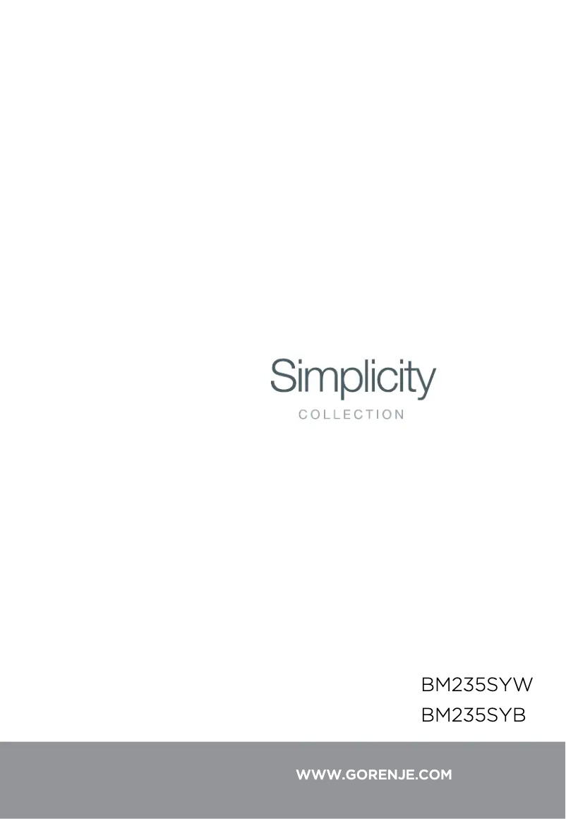 Image de la première page du manuel de l'appareil BM235SYW