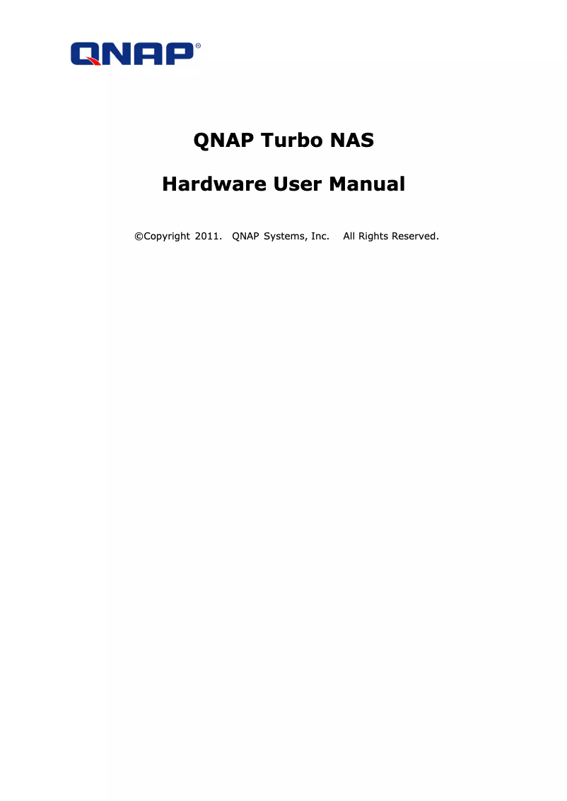 Page 1 de la notice Manuel utilisateur QNAP TS-559 Pro+ TurboNAS