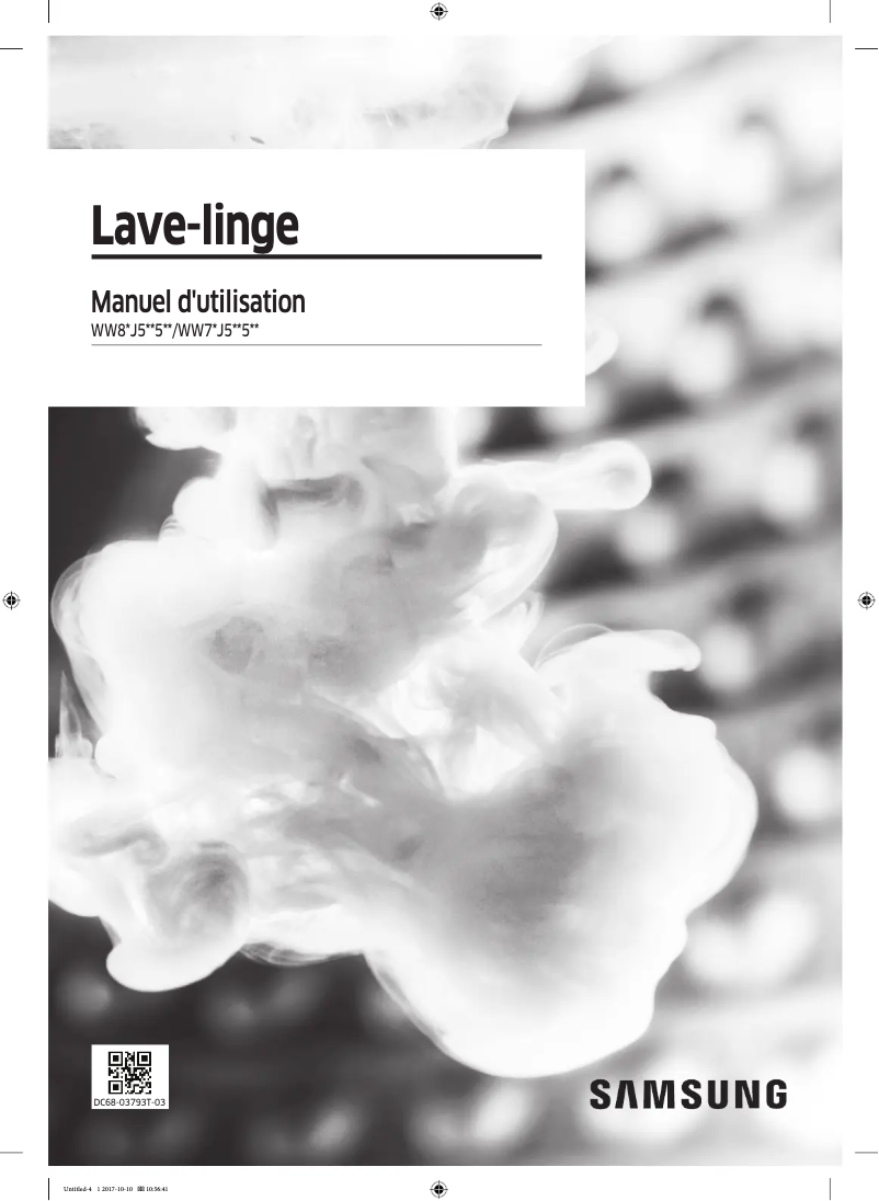 Page n°1 - Manuel utilisateur Samsung WW80J5555DW