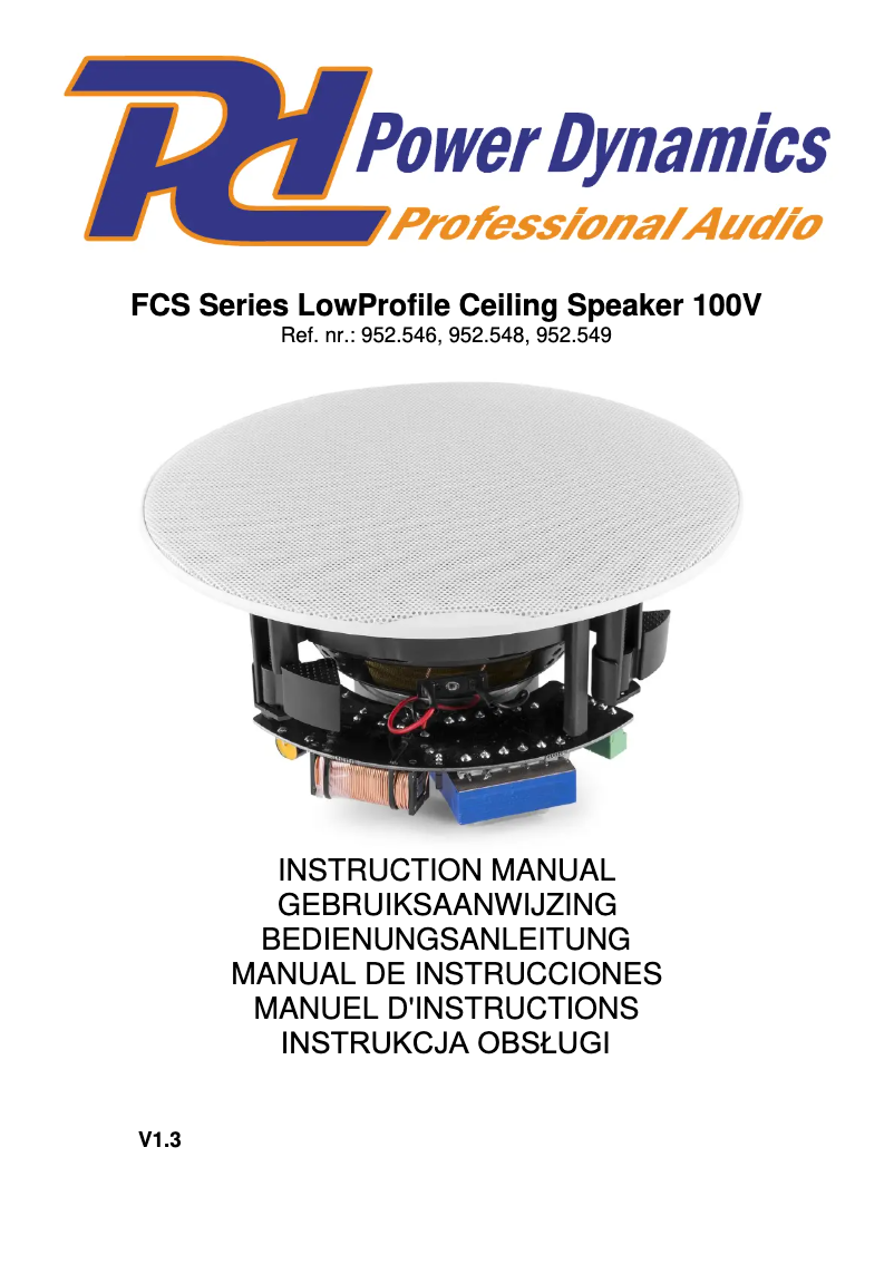 Page 1 de la notice Manuel utilisateur Power Dynamics FCS8