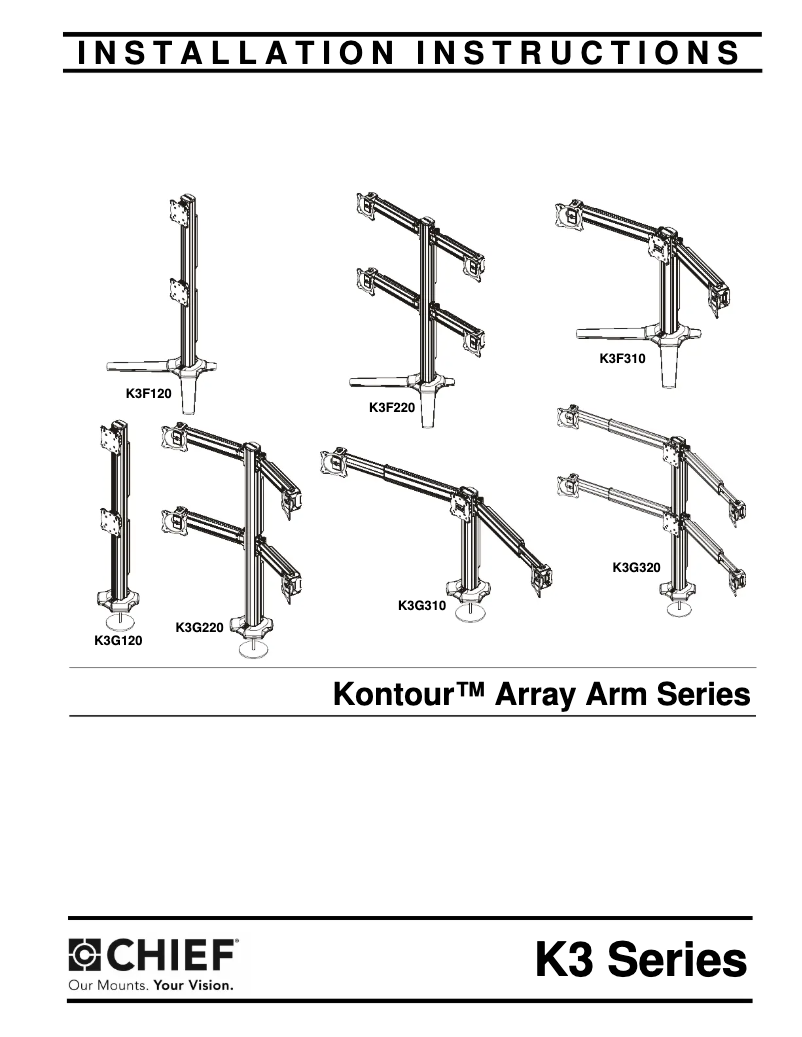 Page 1 de la notice Manuel utilisateur Chief K3G320B