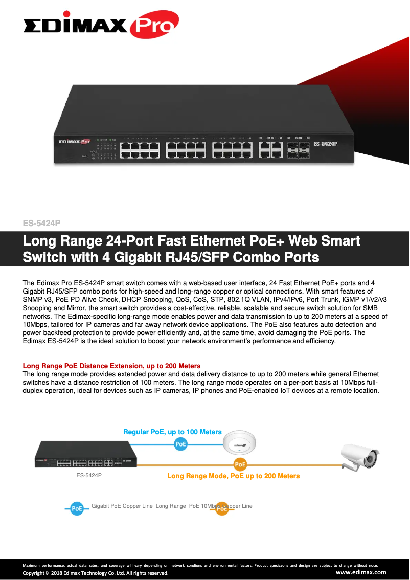 Image de la première page du manuel de l'appareil ES-5424P