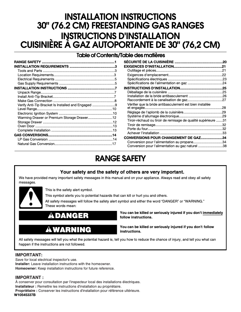Image de la première page du manuel de l'appareil WFG525S0HB