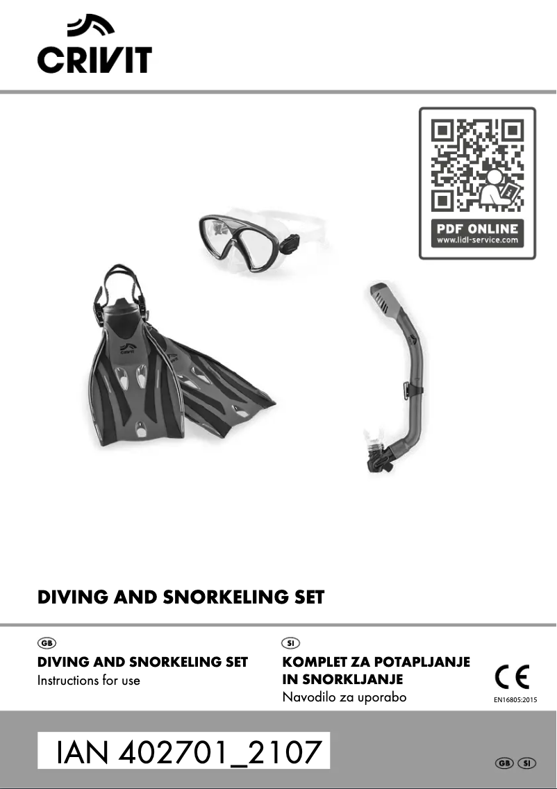 Page n°1 - Manuel utilisateur Crivit IAN 402701