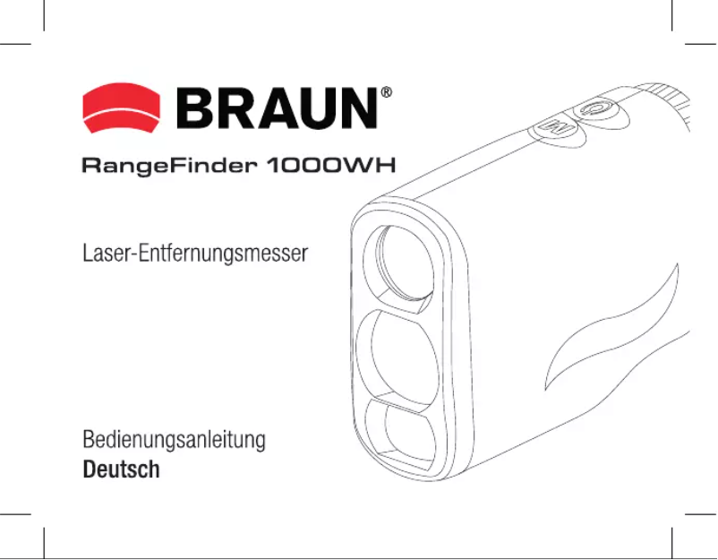 Page n°1 - Manuel utilisateur Braun Rangefinder 1000WH