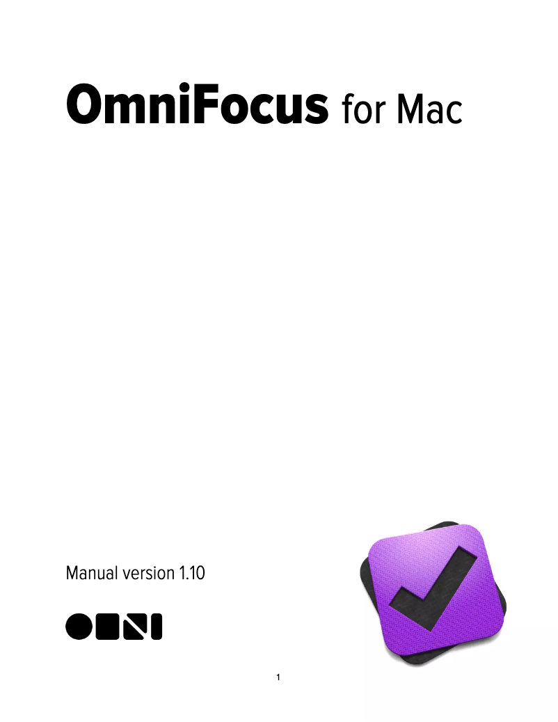 Page n°1 - Manuel utilisateur Omni OmniFocus