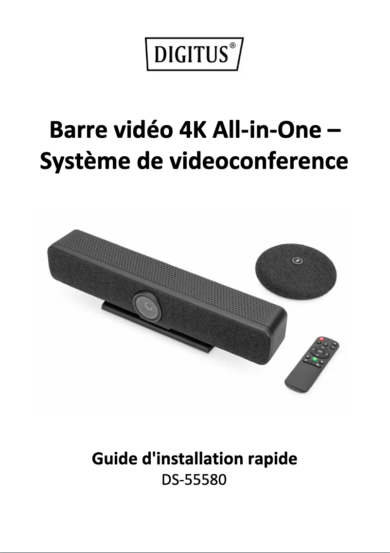 Page 1 de la notice Manuel utilisateur Digitus DS-55580