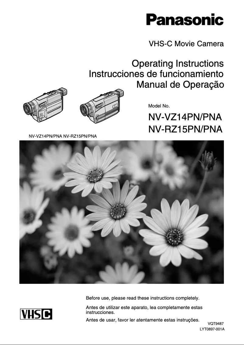 Image de la première page du manuel de l'appareil NV-VZ14PNA