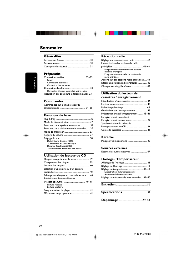 Image de la première page du manuel de l'appareil FW-C355
