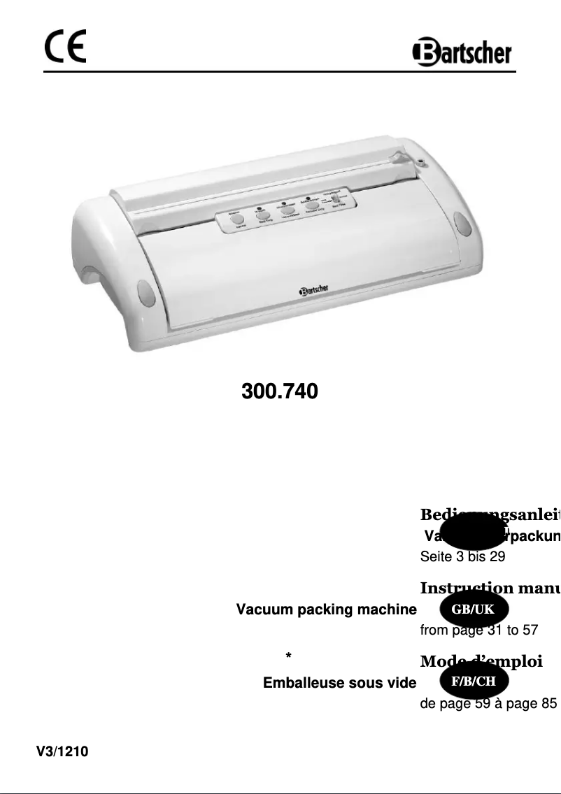 First page image of the manual for 300.740