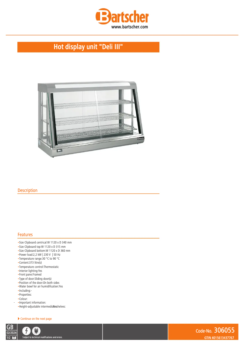 Image de la première page du manuel de l'appareil Deli 306055